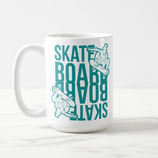 skateboard coffee mug (Left)