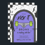 Skateboard Come Kick It Urban Sport Birthday Party Invitation<br><div class="desc">Skateboard Come Kick It Urban Sport Birthday Party Invitation
All designs are © PIXEL PERFECTION PARTY LTD</div>
