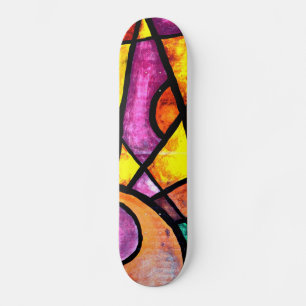 Skateboard, Comet Chaser Abstract Art Skateboard