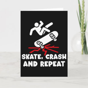 Skateboard Crash Accident Survivor Get Well Skateb Card