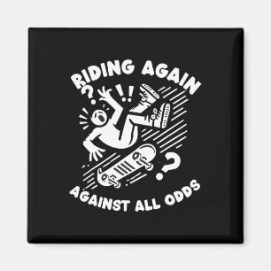 Skateboard Crash Accident Survivor Get Well Skateb Magnet