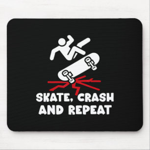 Skateboard Crash Accident Survivor Get Well Skateb Mouse Pad