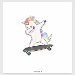 Skateboard Dabbing Unicorn Women Men Kids T-Shirt 
