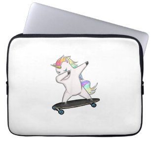 Skateboard Dabbing Unicorn Women Men Kids T-Shirt Laptop Sleeve