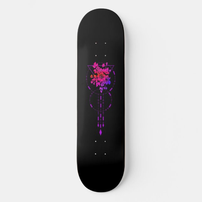 Skateboard Deck "Geometric Floral II" (Front)