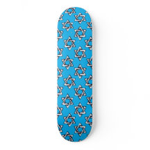 Skateboard Deck Judaica - Gifts - Jewish Stars 