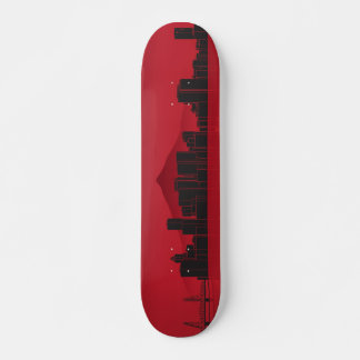 Skateboard Deck - Portland Skyline - Red