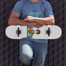 skateboard deck with manga security expert