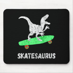 Skateboard Dinosaur Skateboarding T-rex Funny Skat Mouse Pad