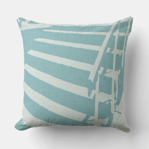 Skateboard Down Stairs Six Mint Green Throw Pillow