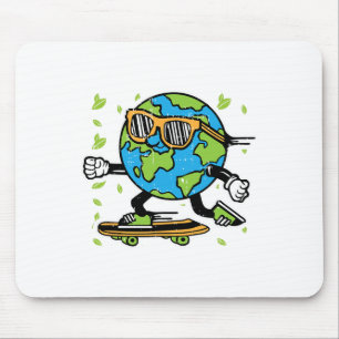 Skateboard Earth Day Environmental Nature Environm Mouse Pad