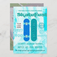 Skateboard Event Advertisement add photo and logo