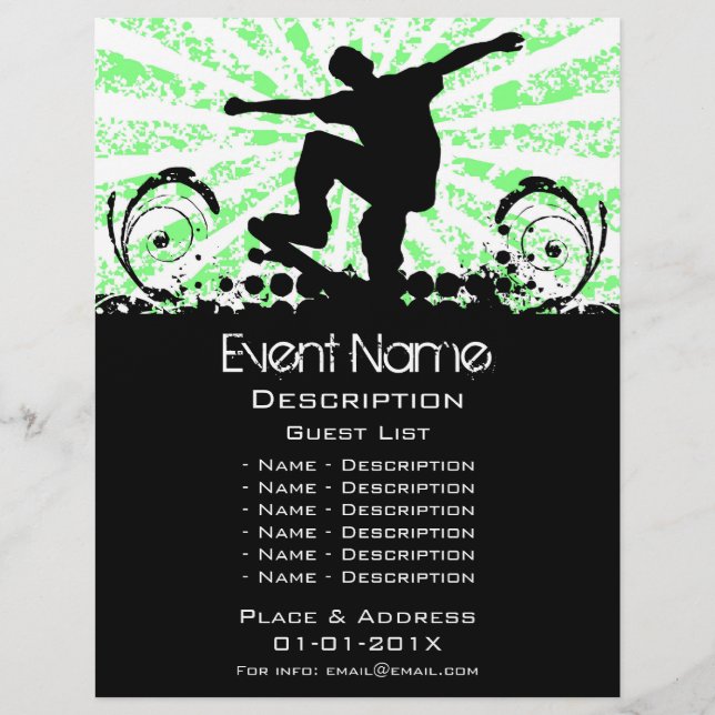 Skateboard Event Promotion Flyer (Front)