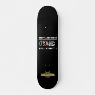 skateboard "FIRST AMENDMENT"