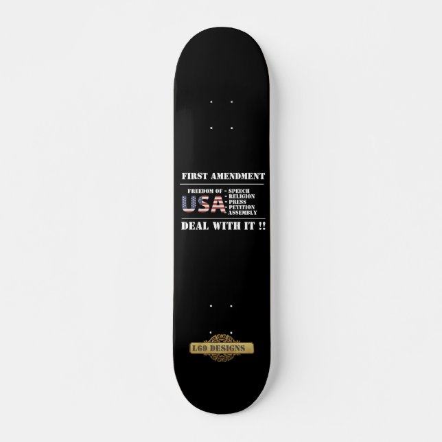skateboard  "FIRST AMENDMENT" (Front)