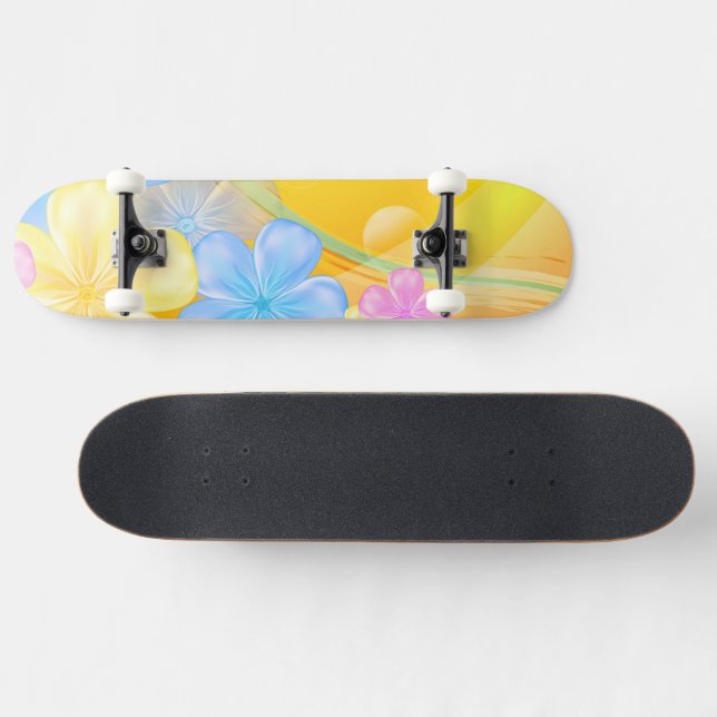 Skateboard-Floral Skateboard (Horz)