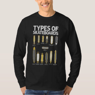 Skateboard For Teens Boys Girls Skateboarding T-Shirt