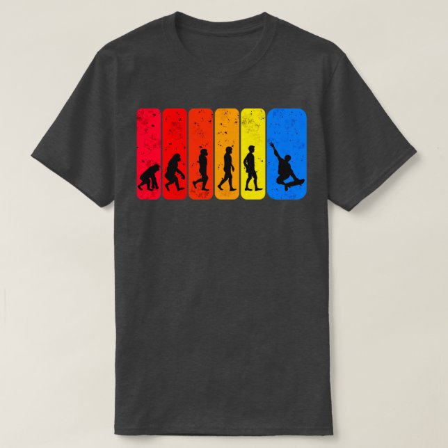 Skateboard funny evolution T-Shirt (Design Front)