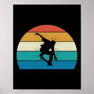 Skateboard Gift - Vintage Skateboarder  Poster