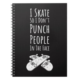 Skateboard Gifts For Guys Skater Skateboarder Meme Notebook