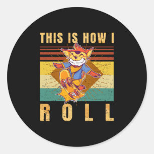 Skateboard Gifts - Skater - This Is How I Roll - R Classic Round Sticker