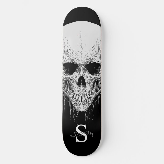 skateboard Grey Skull Monogram  (Front)