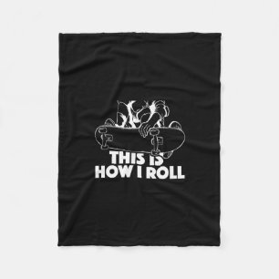 Skateboard Halfpipe Tricks - Extreme Sports Skateb Fleece Blanket