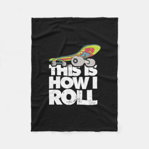 Skateboard Halfpipe Tricks - Extreme Sports Skateb Fleece Blanket