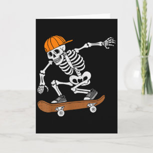 Skateboard Halloween Costume Skeleton Skateboardin Card