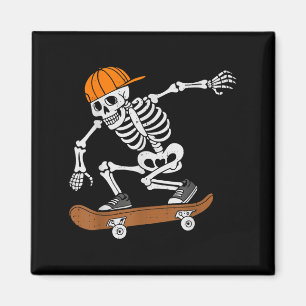 Skateboard Halloween Costume Skeleton Skateboardin Magnet