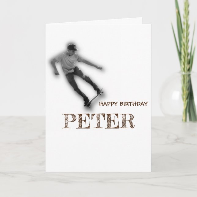 SKATEBOARD HAPPY BIRTHDAY Boy Card (Front)