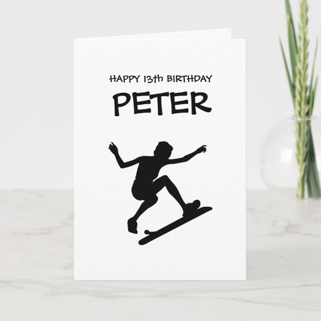 SKATEBOARD HAPPY BIRTHDAY Boy Card (Front)