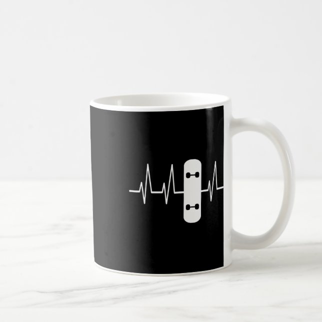 Skateboard Heartbeat  Coffee Mug (Right)