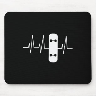 Skateboard Heartbeat Mouse Pad