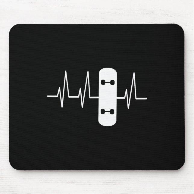 Skateboard Heartbeat  Mouse Pad (Front)