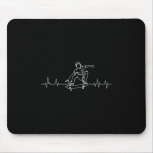 Skateboard Heartbeat Skater Skateboarding Kids Boy Mouse Pad