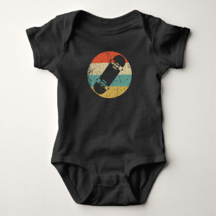 Skateboard Icon Retro Skateboarding Baby Bodysuit