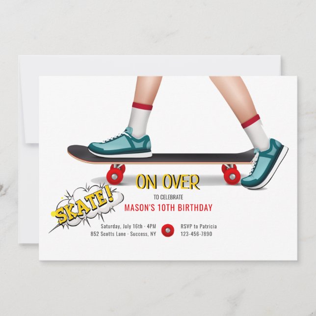 Skateboard Invitation (Front)