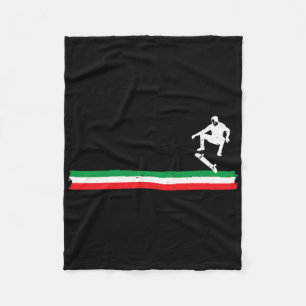 Skateboard Italian Skateboarder Italy Flag Skatebo Fleece Blanket