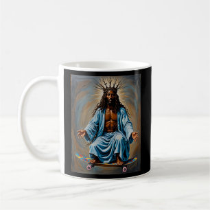 Skateboard Jesus Crowned King Streetwear Tee Coffee Mug