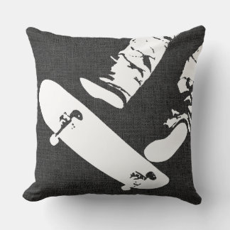 Skateboard Jump – Urban Action Grey Look Cushion