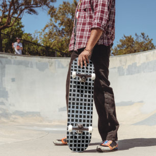 Skateboard Keep it Simple Chequered Black & White
