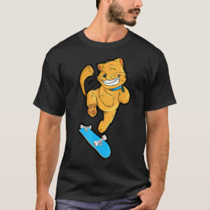 Skateboard Kickflip Cat for Skateboarders and Cat T-Shirt