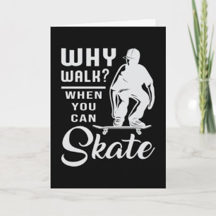 Skateboard Kickflip Skater Skating Skate Gift Idea Card