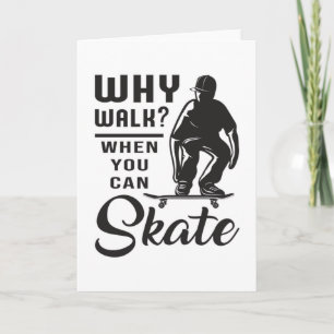 Skateboard Kickflip Skating Skate Funny Gift Idea Card