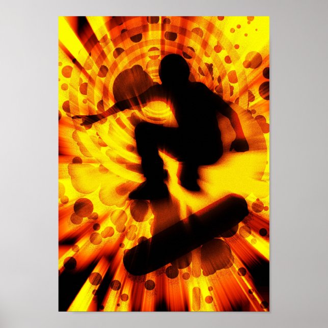 skateboard light explosion poster (Front)