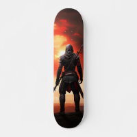 Skateboard Mercenary Man at Sundown