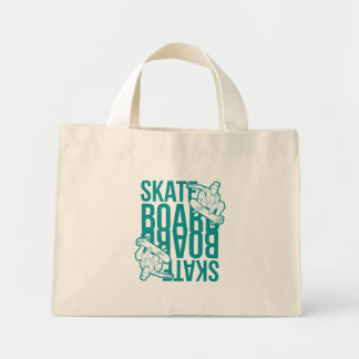 skateboard mini tote bag