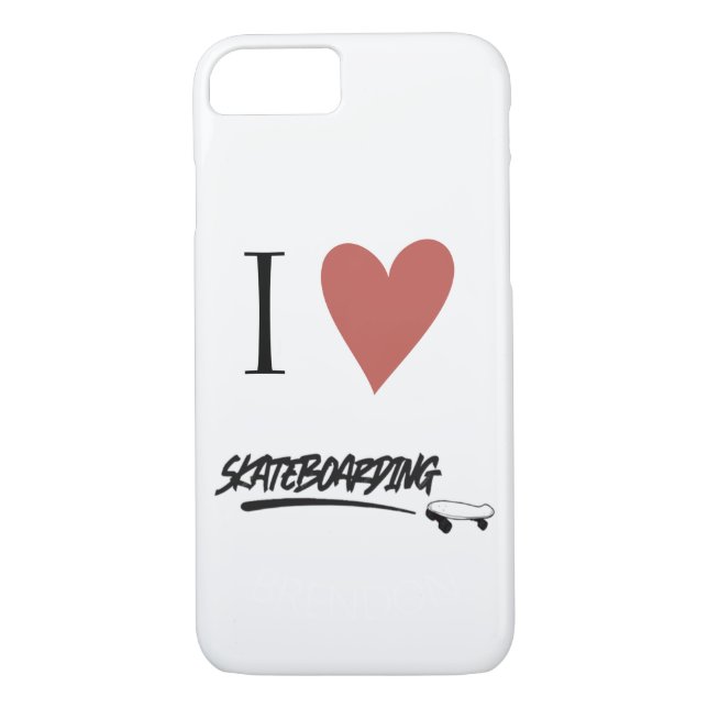 Skateboard Modern I love skateboarding     Case-Mate iPhone Case (Back)