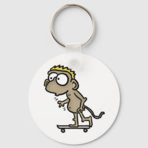 Skateboard Monkey Keychain
